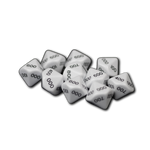 10 zijdige dobbelsteen 000 - 900 wit set van 10 stuks