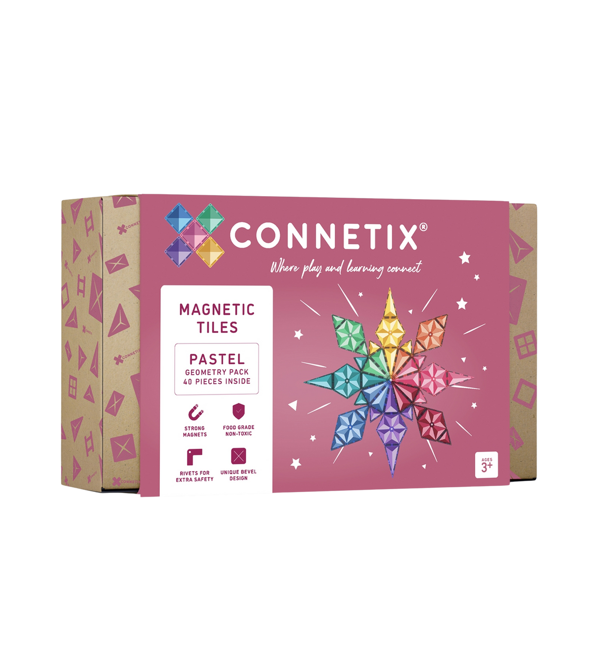 Connetix pastel geometrisch pakket 40 stuks