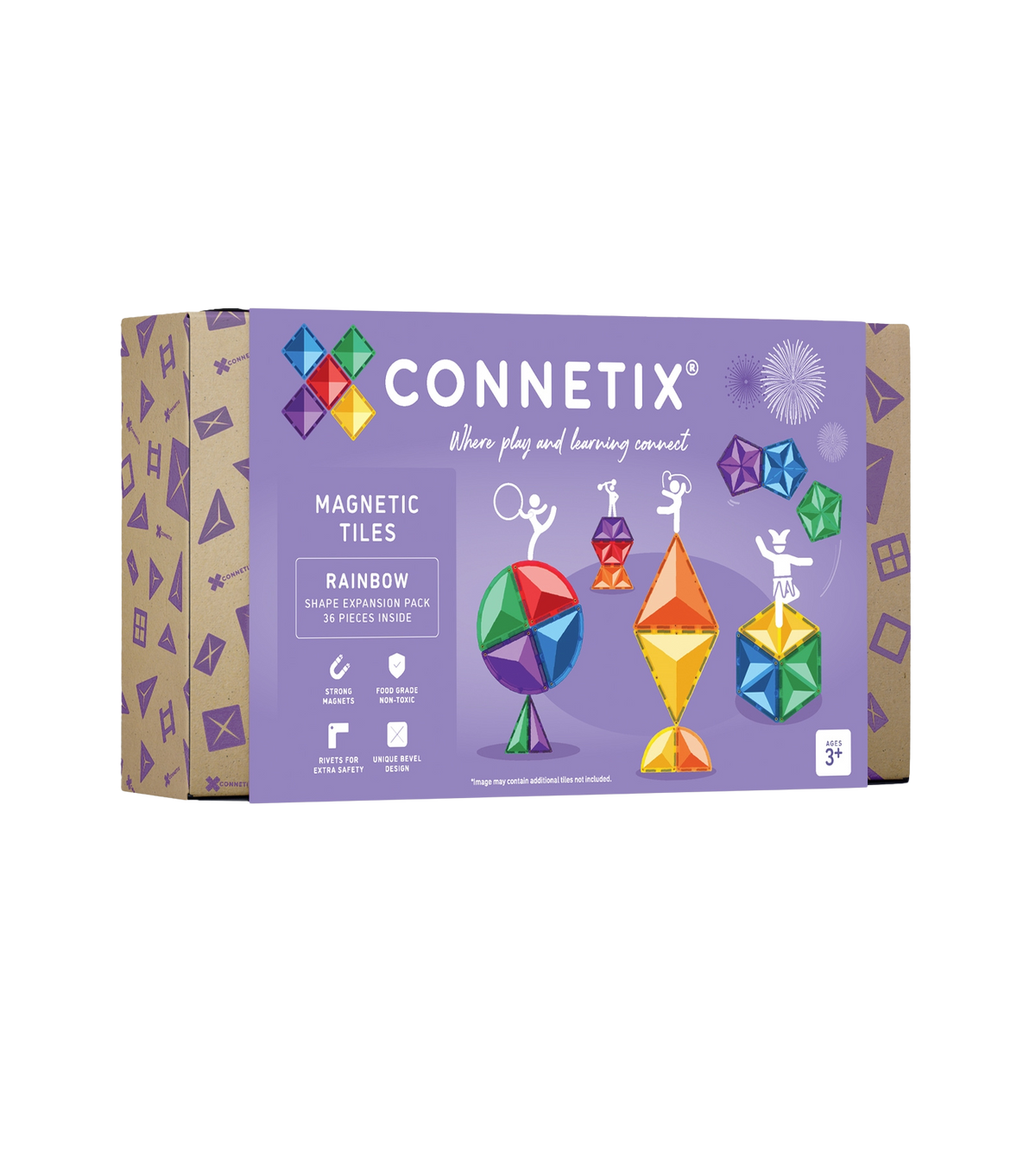 Connetix regenboog vormen uitbreidingspakket 36 stuks