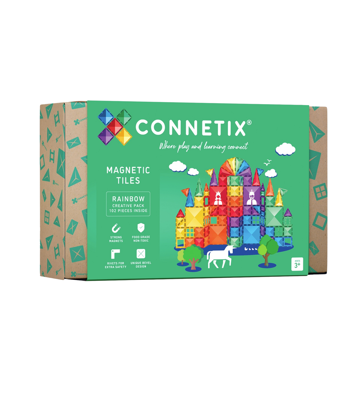 Connetix regenboog creatief pakket 102 stuks