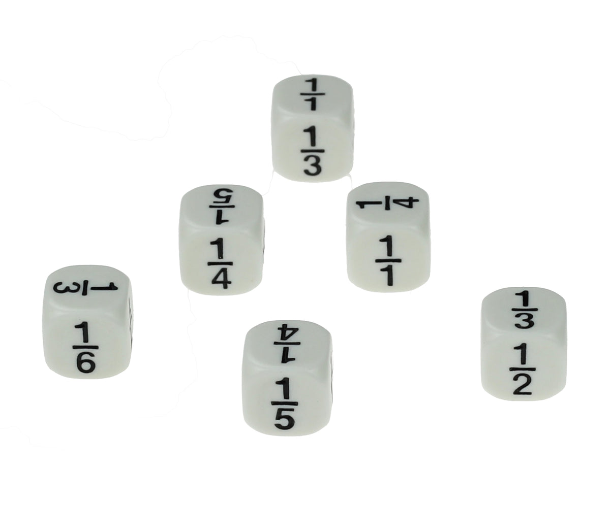 Set rekendobbelstenen met breuken 10 stuks