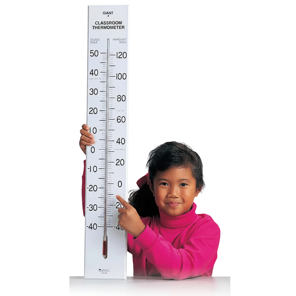 Klassikale Thermometer groot 76cm