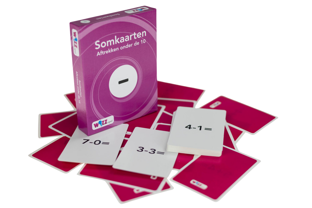 Somkaarten aftrekken onder de 10