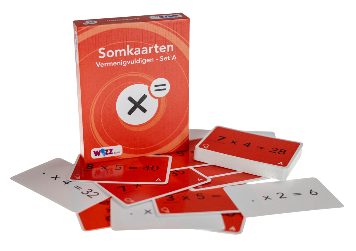 Somkaarten Vermeningvuldigen tafels 1 t/m 10 set A