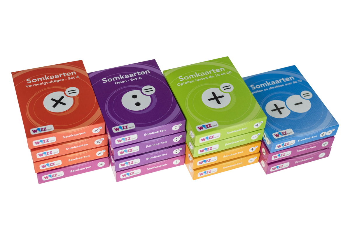 Set Somkaarten Optellen, Aftrekken, Vermenigvuldigen, Delen