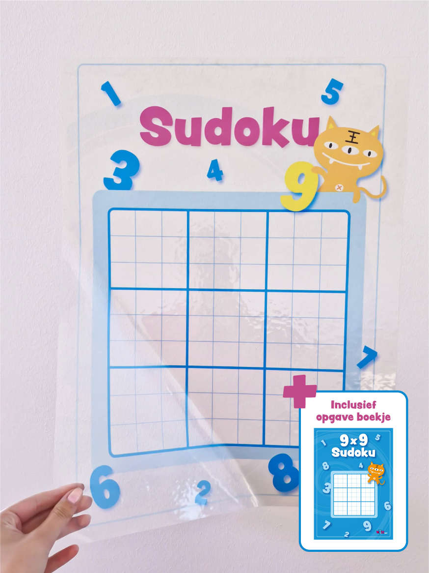 Set Posters Sudoku 6x6, Sudoku 9x9 en Klokkijken