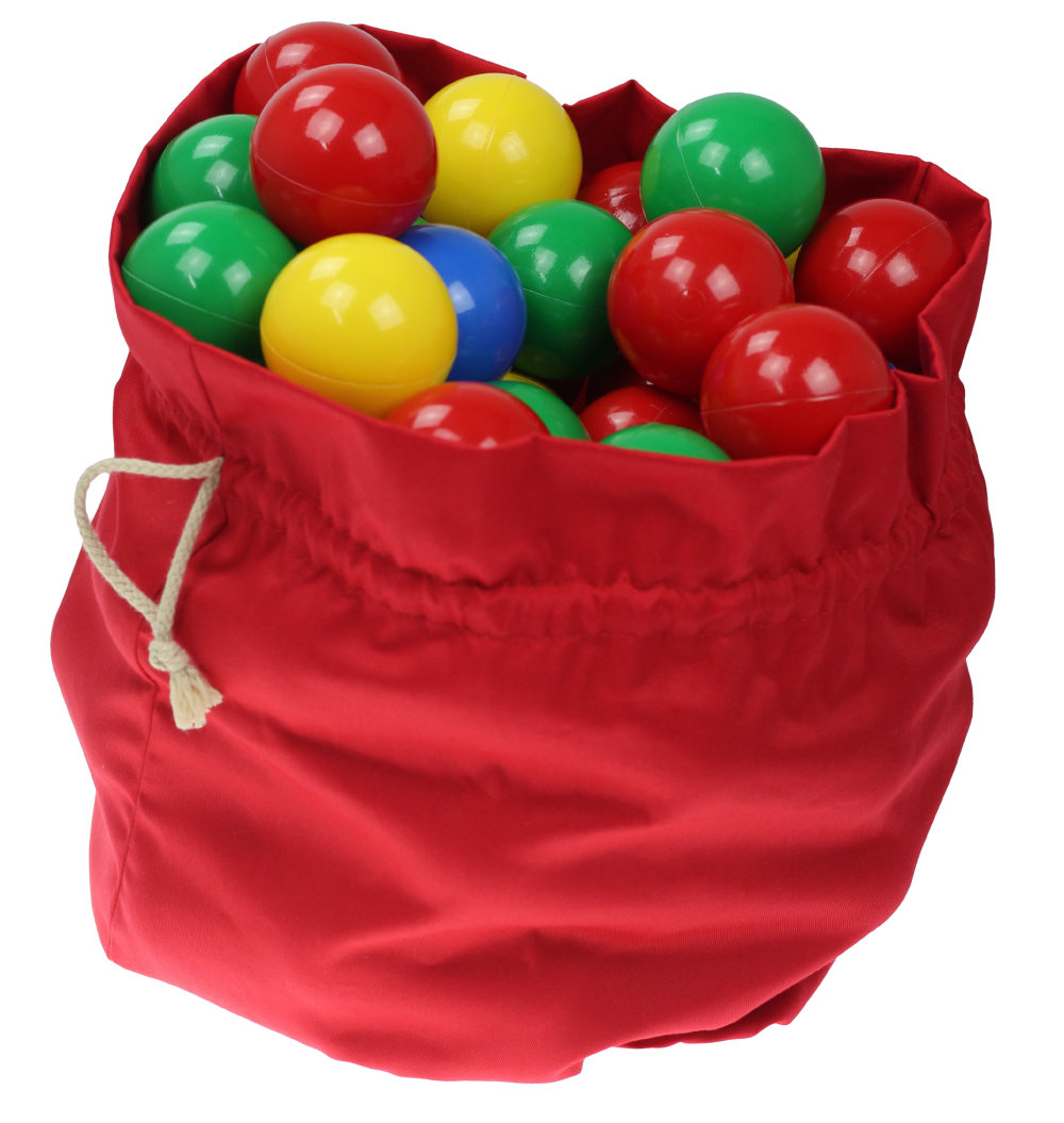 60 Gekleurde ballen 70mm 4 kleuren