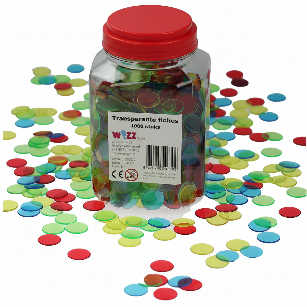 Transparante fiches 20mm 1000stuks